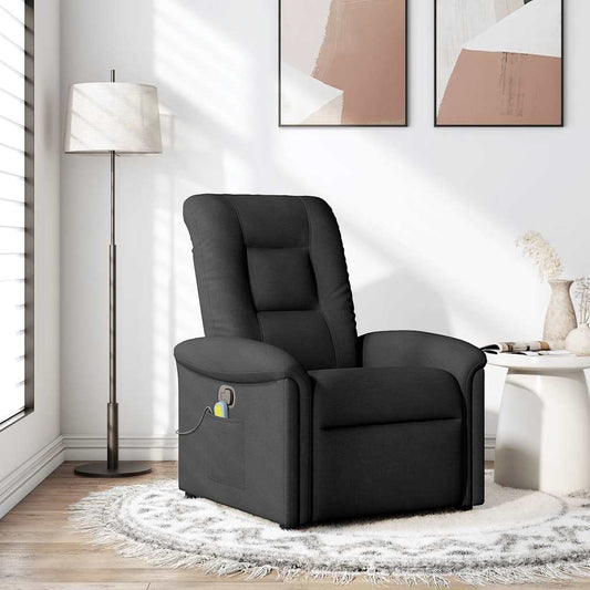 Massagestol Stof Sort