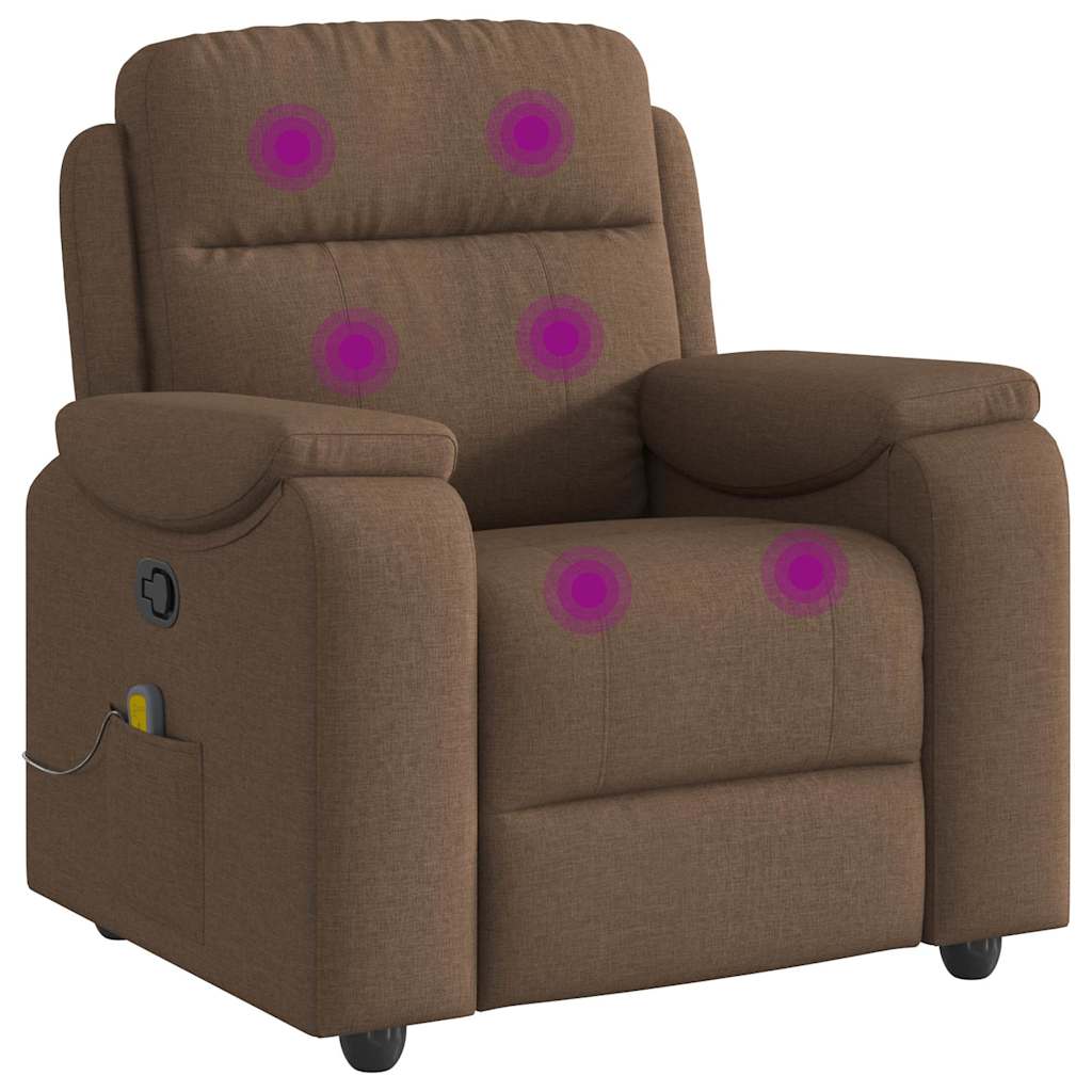 Massagestol Stof Brun