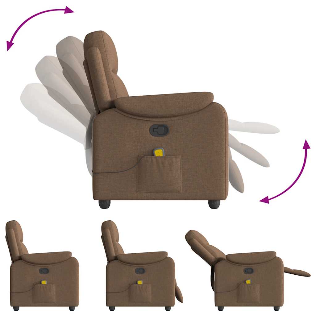 Massagestol Stof Brun