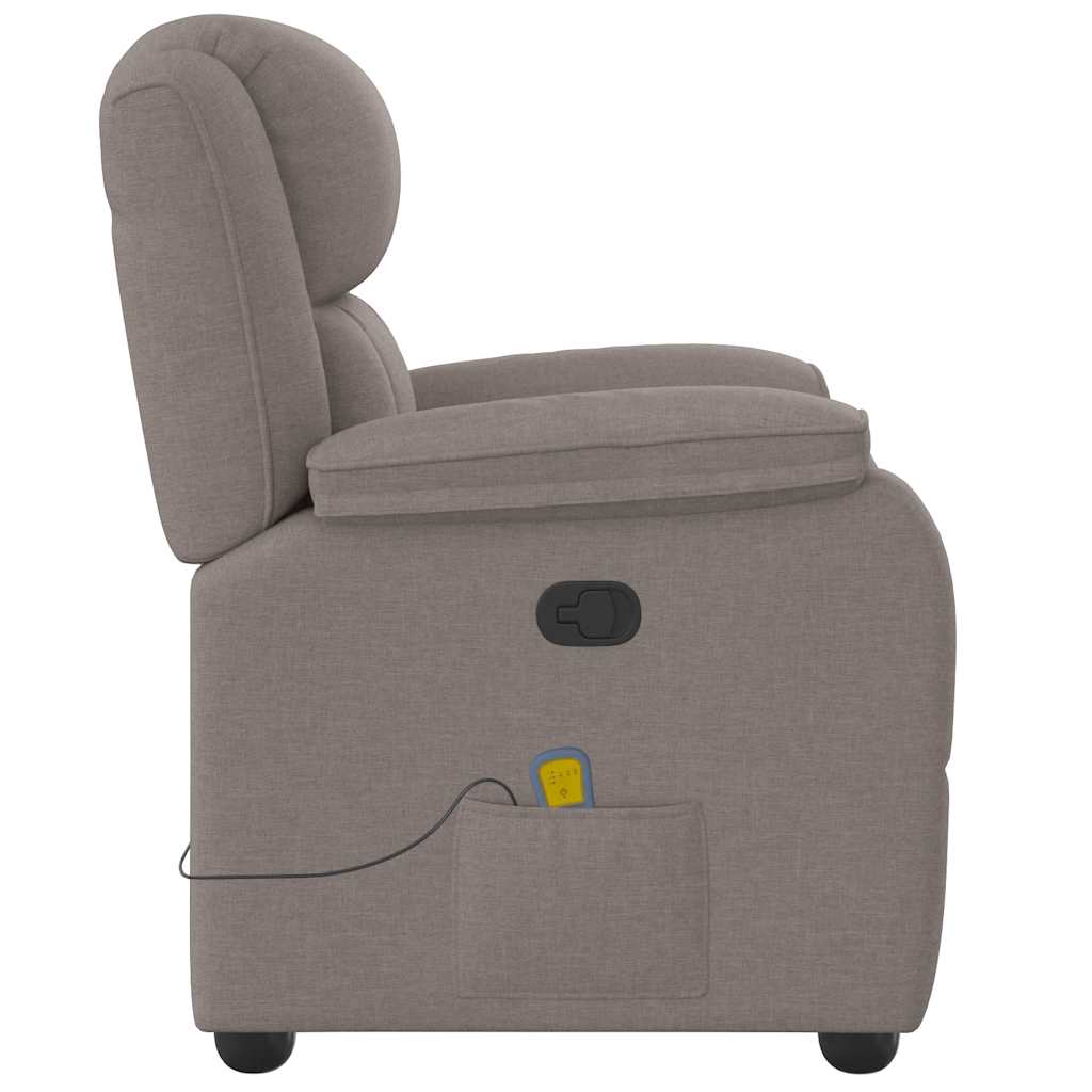 Massagestol Stof Gråbrun