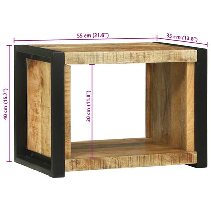 Væg Cube Med Opbevaring 55 X 35 X 40 Cm Massivt Mangotræ - Billede 12