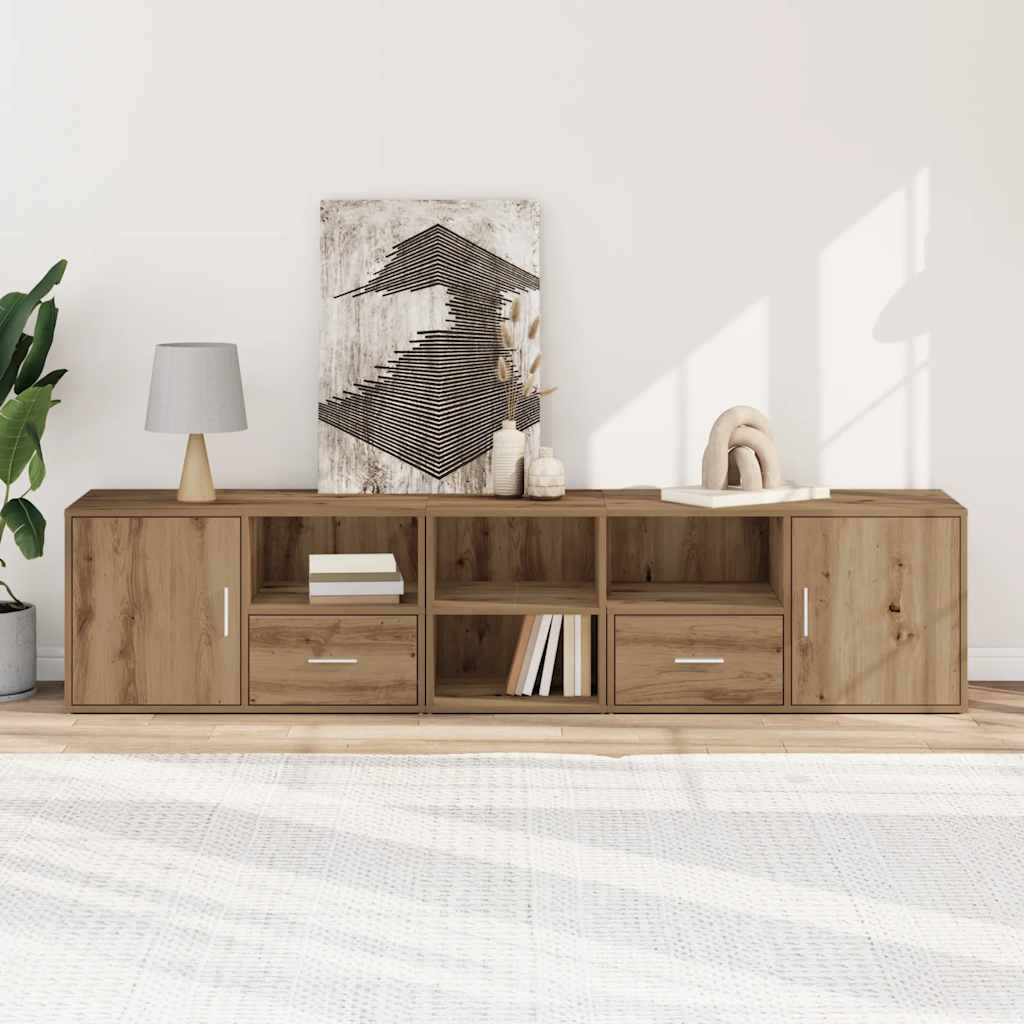 Hjørneskab 200x40x45 Cm Konstrueret Træ Egetræsfarve - Billede 3