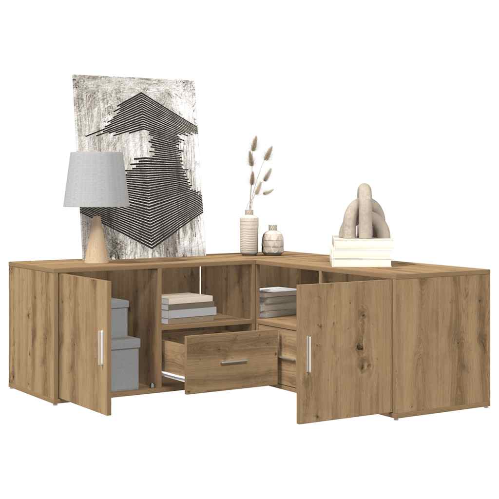 Hjørneskab 200x40x45 Cm Konstrueret Træ Egetræsfarve - Billede 4
