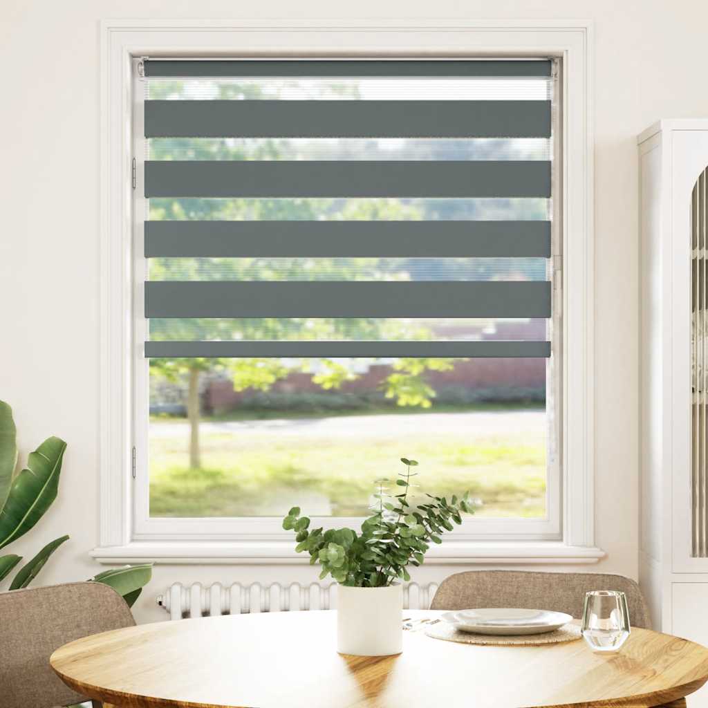 Zebragardin Mørkegrå 105x150 Cm Stofbredde 100,9 Cm Polyester - Billede 2