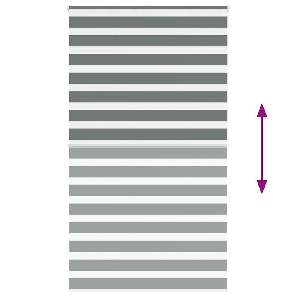 Zebragardin Mørkegrå 120x200 Cm Stofbredde 115,9 Cm Polyester - Billede 5