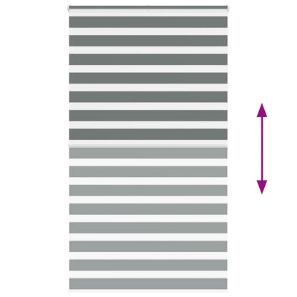 Zebragardin Mørkegrå 120x200 Cm Stofbredde 115,9 Cm Polyester - Billede 5