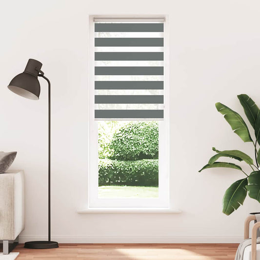 Zebragardin Mørkegrå 85x230 Cm Stofbredde 80,9 Cm Polyester - Hovedbillede