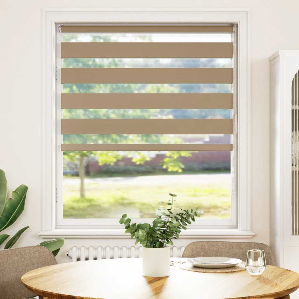 Zebragardin Sandbrun 105x150 Cm Stofbredde 100,9 Cm Polyester - Billede 2