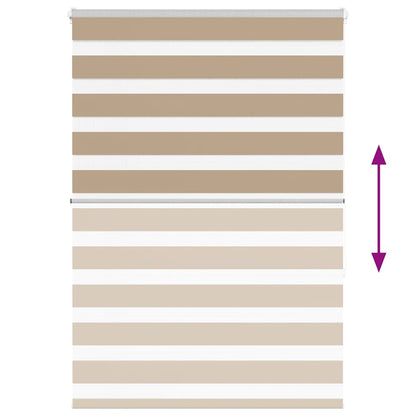 Zebragardin Sandbrun 105x150 Cm Stofbredde 100,9 Cm Polyester - Billede 5