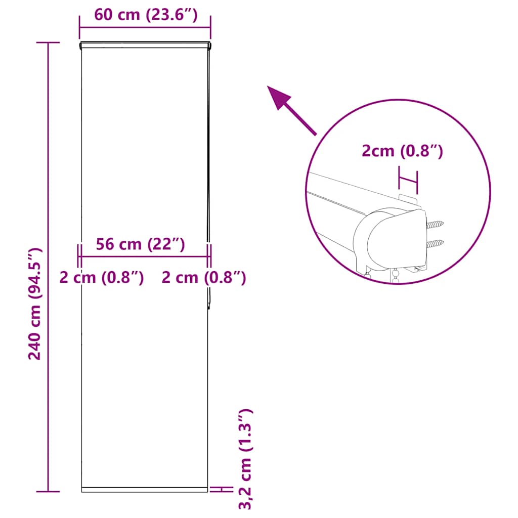 Bruserullegardin Stofbredde - Billede 12