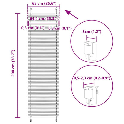 Plisségardin 65x200 Cm Stofbredde 64,4 Cm Polyester - Billede 14