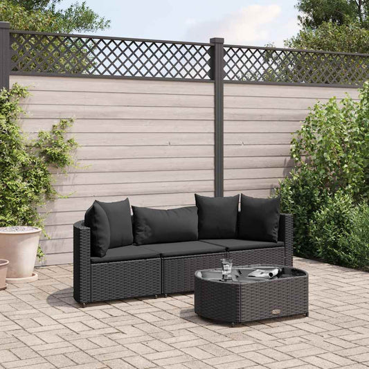 Sofasæt Til Haven 4 Dele Med Hynder Polyrattan
