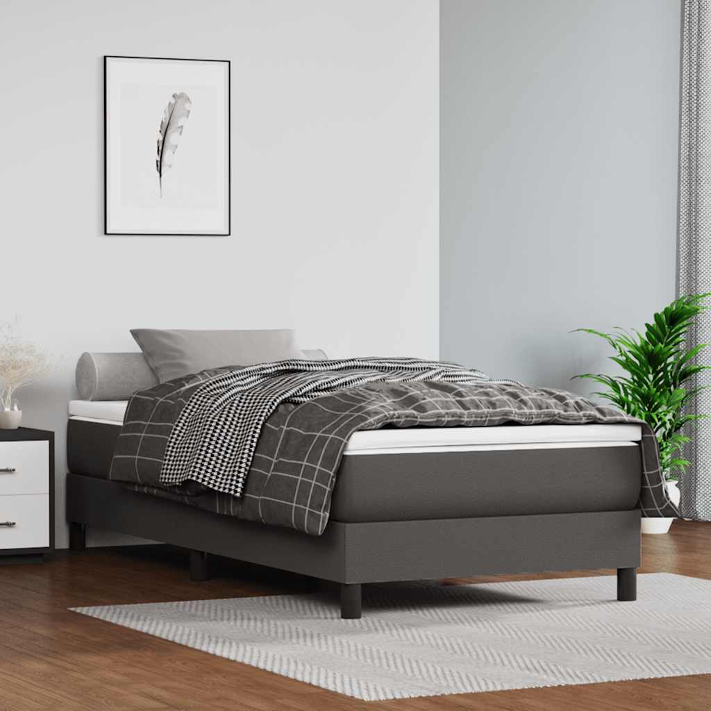 Springmadras Med Pocketfjedre 80X200X20 Cm Kunstlæder