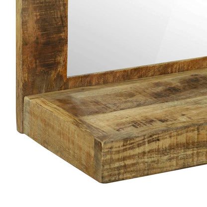 Badeværelsesspejl Brun 50 X 22 X 70 Cm Massivt Groft Mango Træ - Billede 8