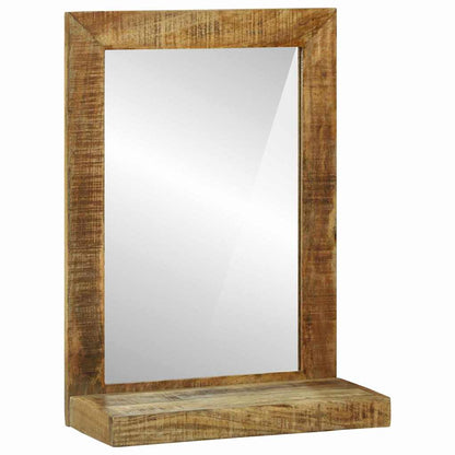 Badeværelsesspejl Brun 50 X 22 X 70 Cm Massivt Groft Mango Træ - Billede 3