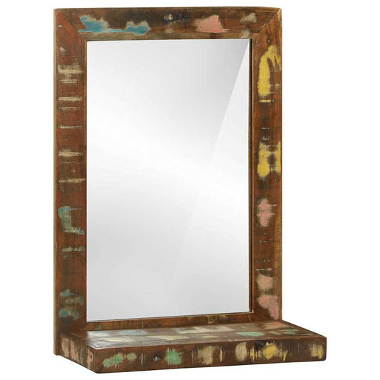 Badeværelsesspejl Brun 50 X 22 X 70 Cm Solid Genbrugs Wood - Hovedbillede