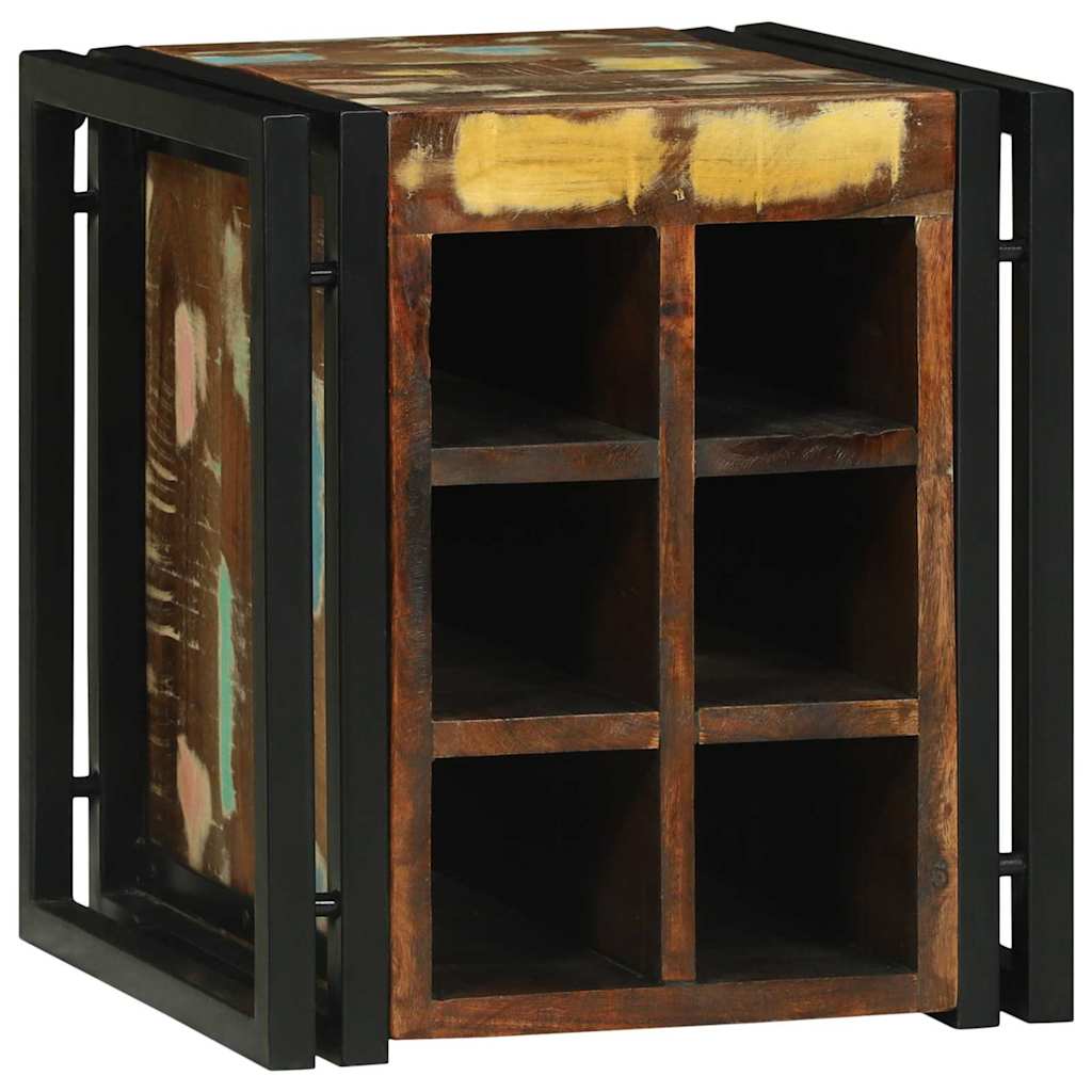 Vinfad Og Sort 35 X 35 X 39 Cm Massivt Mangotræ - Variant 4016755