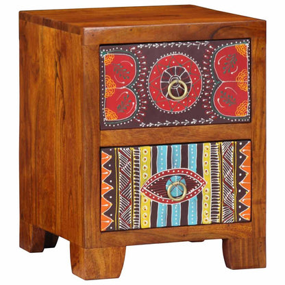 Sengeborde 2 Stk. 35x35x45 Cm Massivt Akacietræ - Billede 11