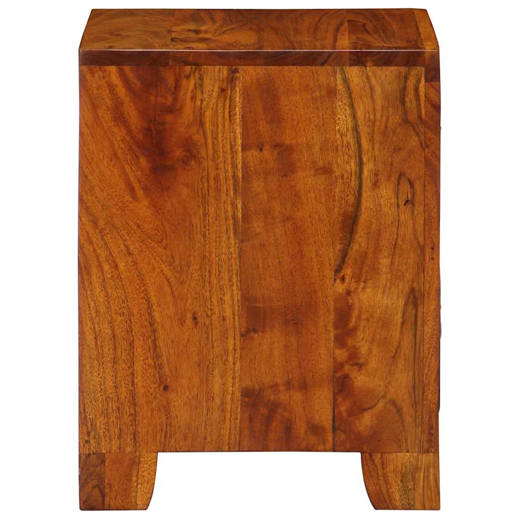 Sengeborde 2 Stk. 35x35x45 Cm Massivt Akacietræ - Billede 3