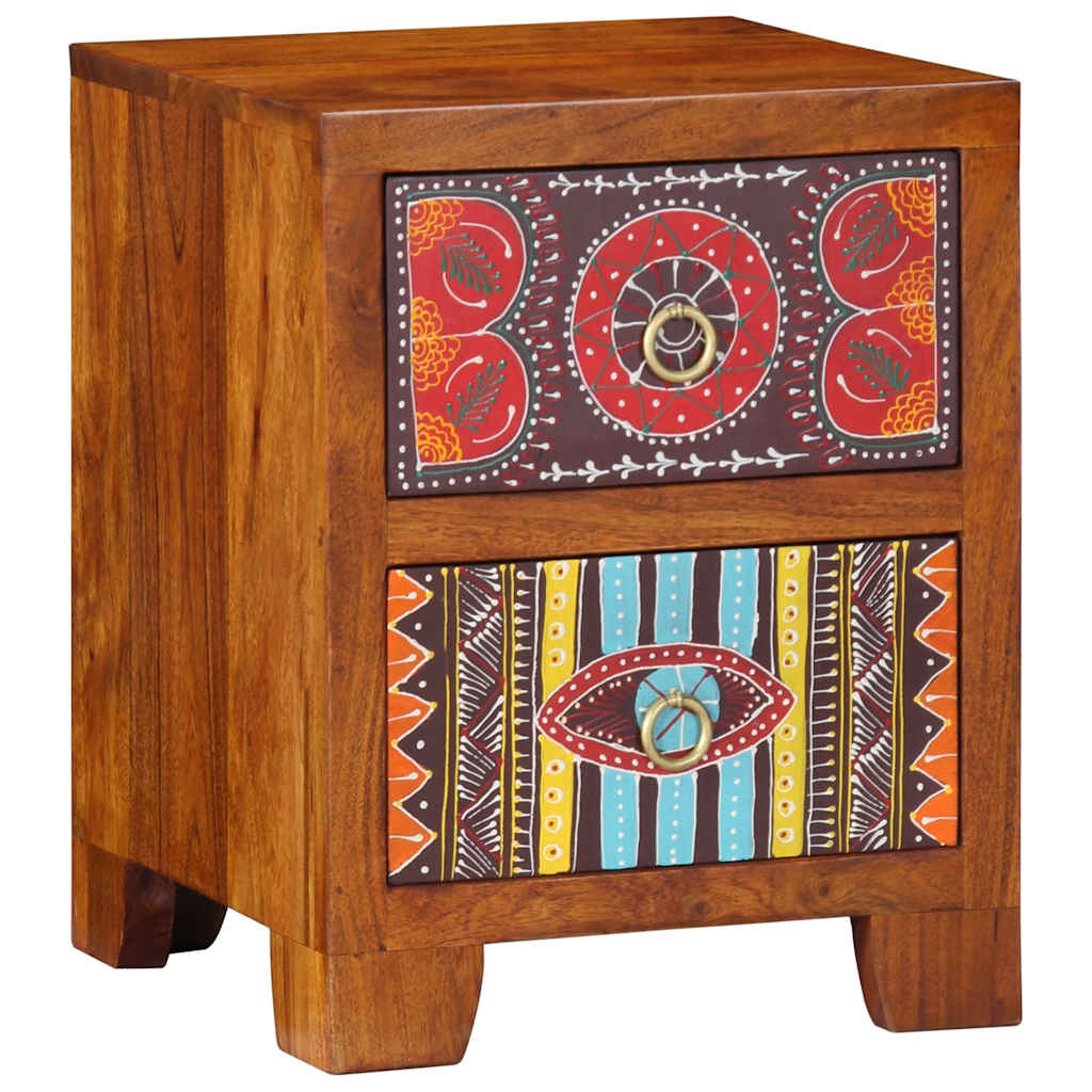 Sengeborde 2 Stk. 35x35x45 Cm Massivt Akacietræ - Billede 10