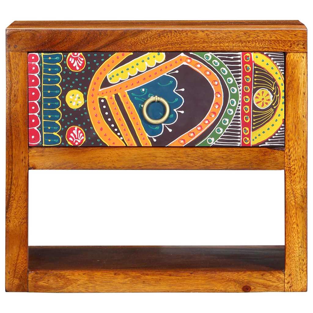 Natskab Med Skuffe Brun 40 X 35 X 35 Cm Massivt Akacietræ - Billede 5