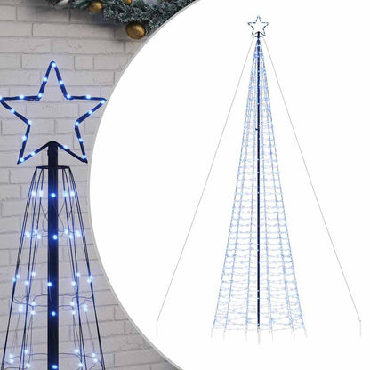 LED-juletræ Med Spyd 1534 LED'er 500 Cm Blåt Lys - Billede 2