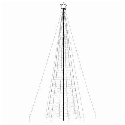 LED-juletræ Med Spyd 1534 LED'er 500 Cm Blåt Lys - Billede 5