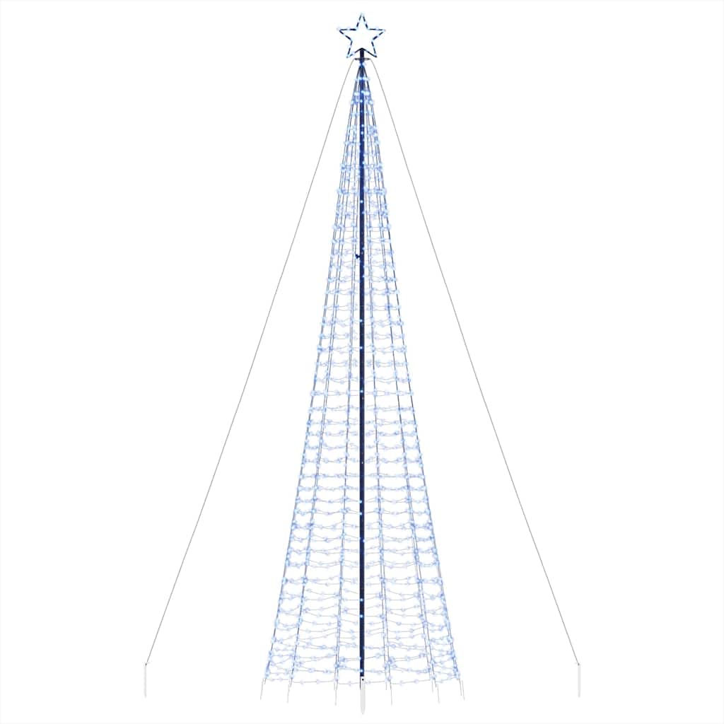 LED-juletræ Med Spyd 1534 LED'er 500 Cm Blåt Lys - Billede 6