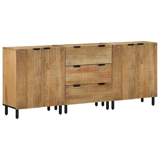 Skænke 3 Stk. 60X33X75 Cm Massivt
