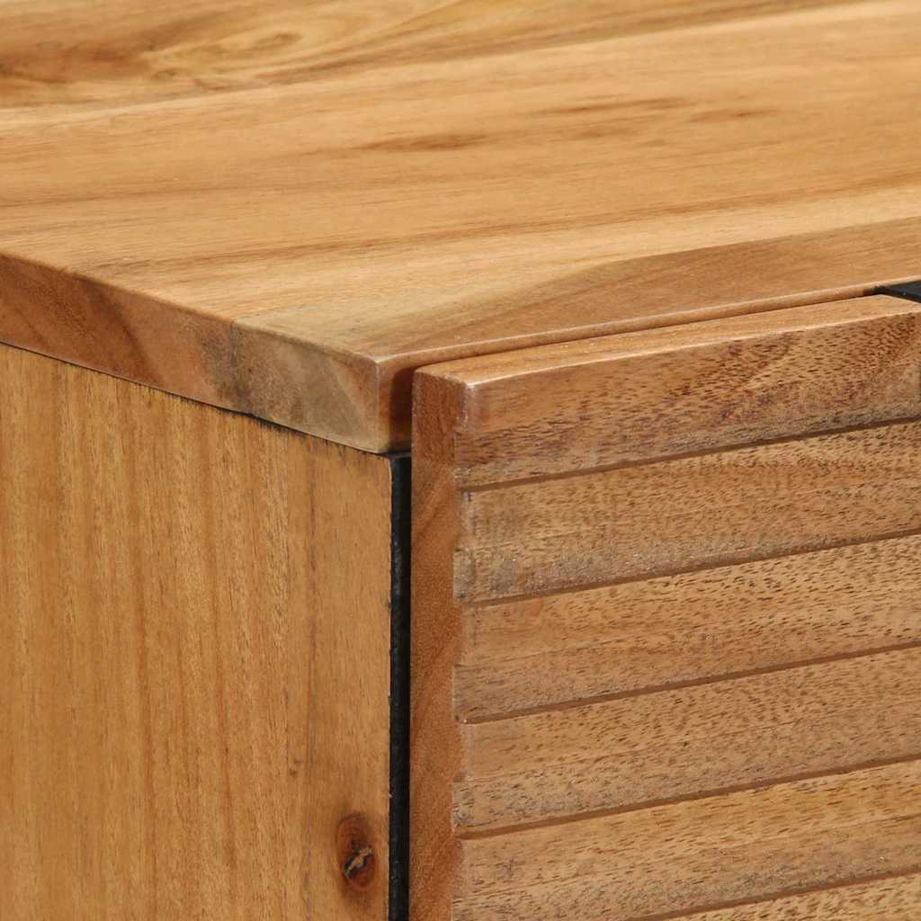 Skænk 2 Pcs Brun 60 X 33 X 75 Cm Massivt Akacietræ - Billede 7