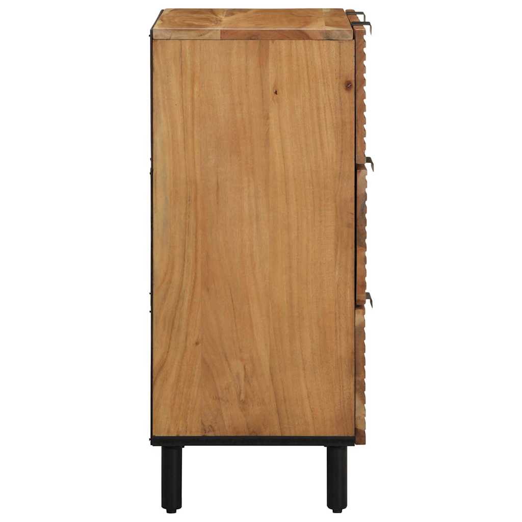 Skænk 2 Pcs Brun 60 X 33 X 75 Cm Massivt Akacietræ - Billede 5