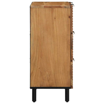 Skænk 2 Pcs Brun 60 X 33 X 75 Cm Massivt Akacietræ - Billede 5