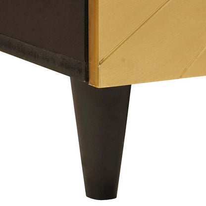 Badeværelsesmøbelsæt 5 Pcs Sort Og Guld 38 X 33 X 160 Cm - Billede 13