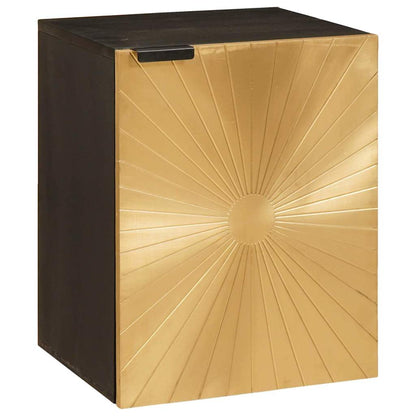 Badeværelsesmøbelsæt 5 Pcs Sort Og Guld 38 X 33 X 160 Cm - Billede 7