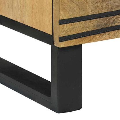 Sideboards 2 Pcs Brun 60 X 33.5 X 75 Cm Massivt Mangotræ - Billede 8