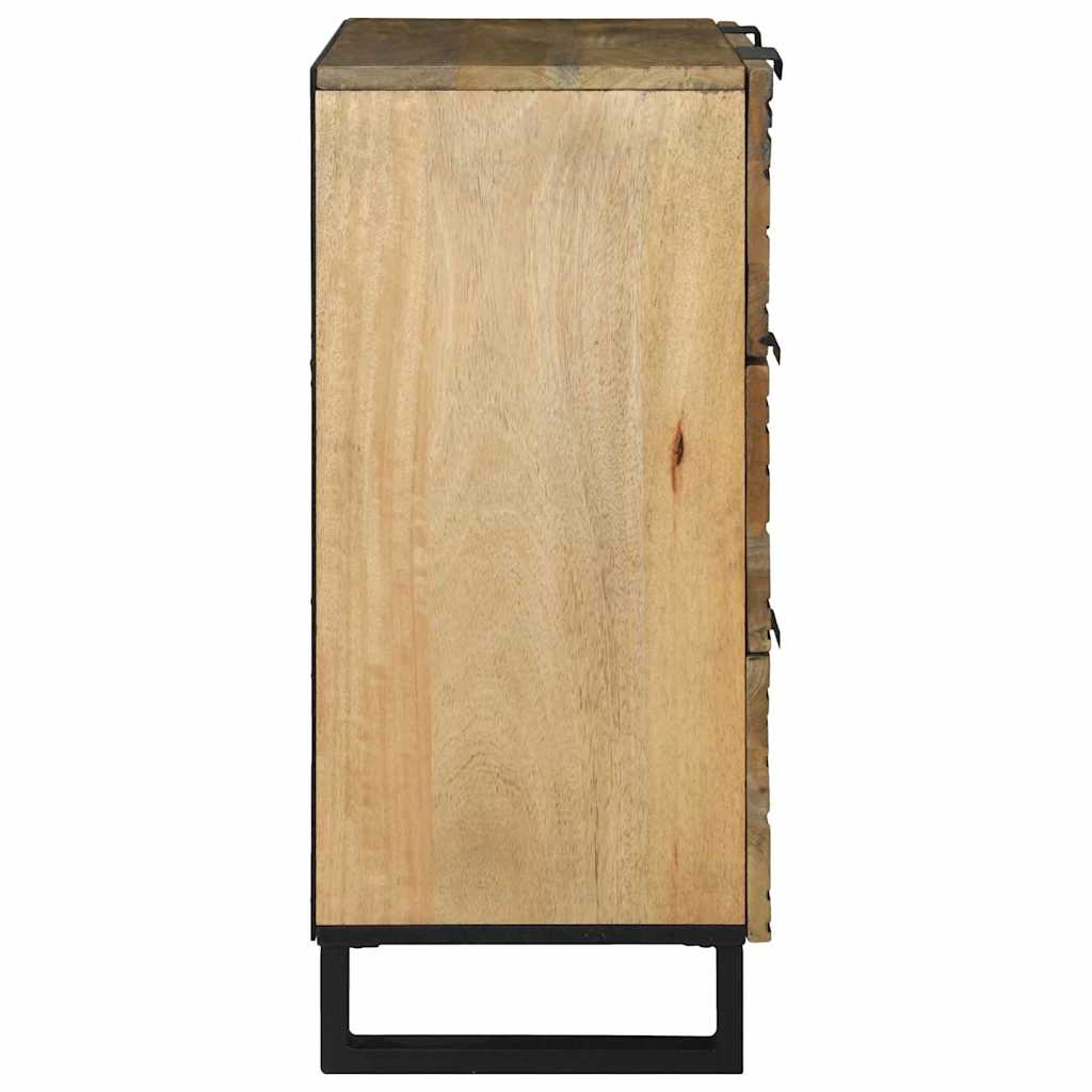 Sideboards 2 Pcs Brun 60 X 33.5 X 75 Cm Massivt Mangotræ - Billede 4