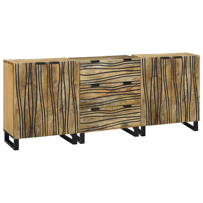 Badeværelsesmøbel Sæt Med Skuffe 3 Pcs Brun 180 X 33 X 75 Cm - Hovedbillede