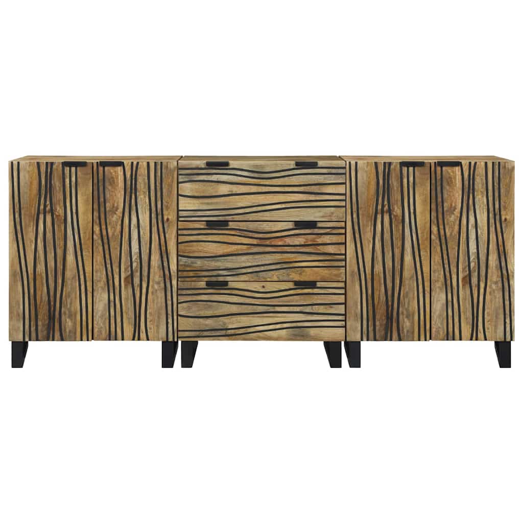 Badeværelsesmøbel Sæt Med Skuffe 3 Pcs Brun 180 X 33 X 75 Cm - Billede 5