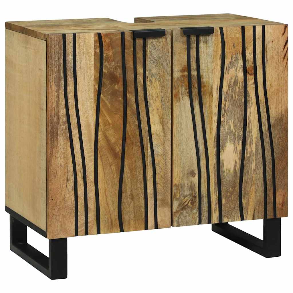 Badeværelsesmøbel Sæt Med Hylde 2 Pcs Brun 62 X 33 X 58 Cm - Billede 3