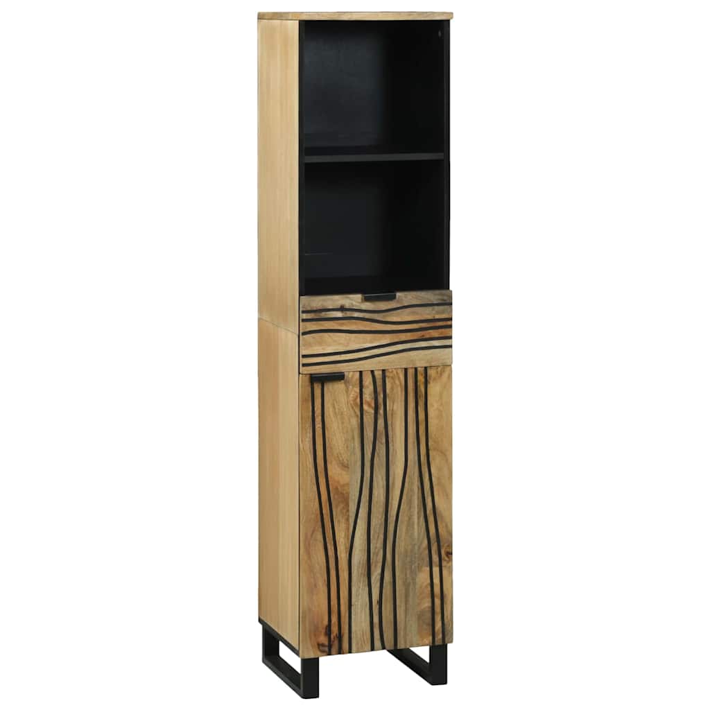 Badeværelsesmøbel Sæt Med Skuffe 3 Pcs Brun 38 X 33 X 160 Cm - Billede 5