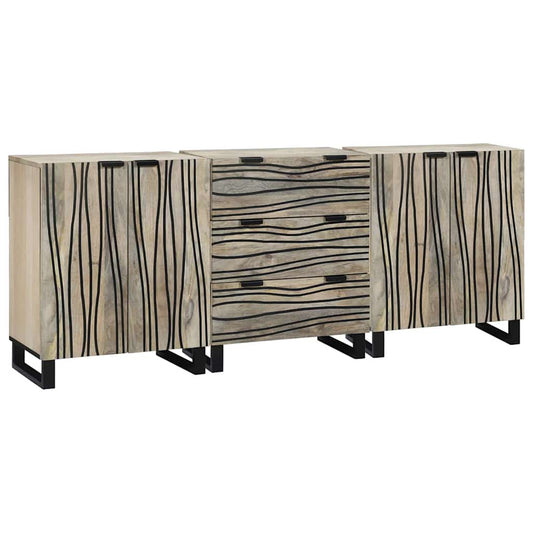 Badeværelsesmøbel Sæt Med Skuffe 3 Pcs Hvid 180 X 33 X 75 Cm - Hovedbillede