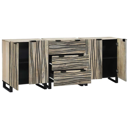 Badeværelsesmøbel Sæt Med Skuffe 3 Pcs Hvid 180 X 33 X 75 Cm - Billede 2