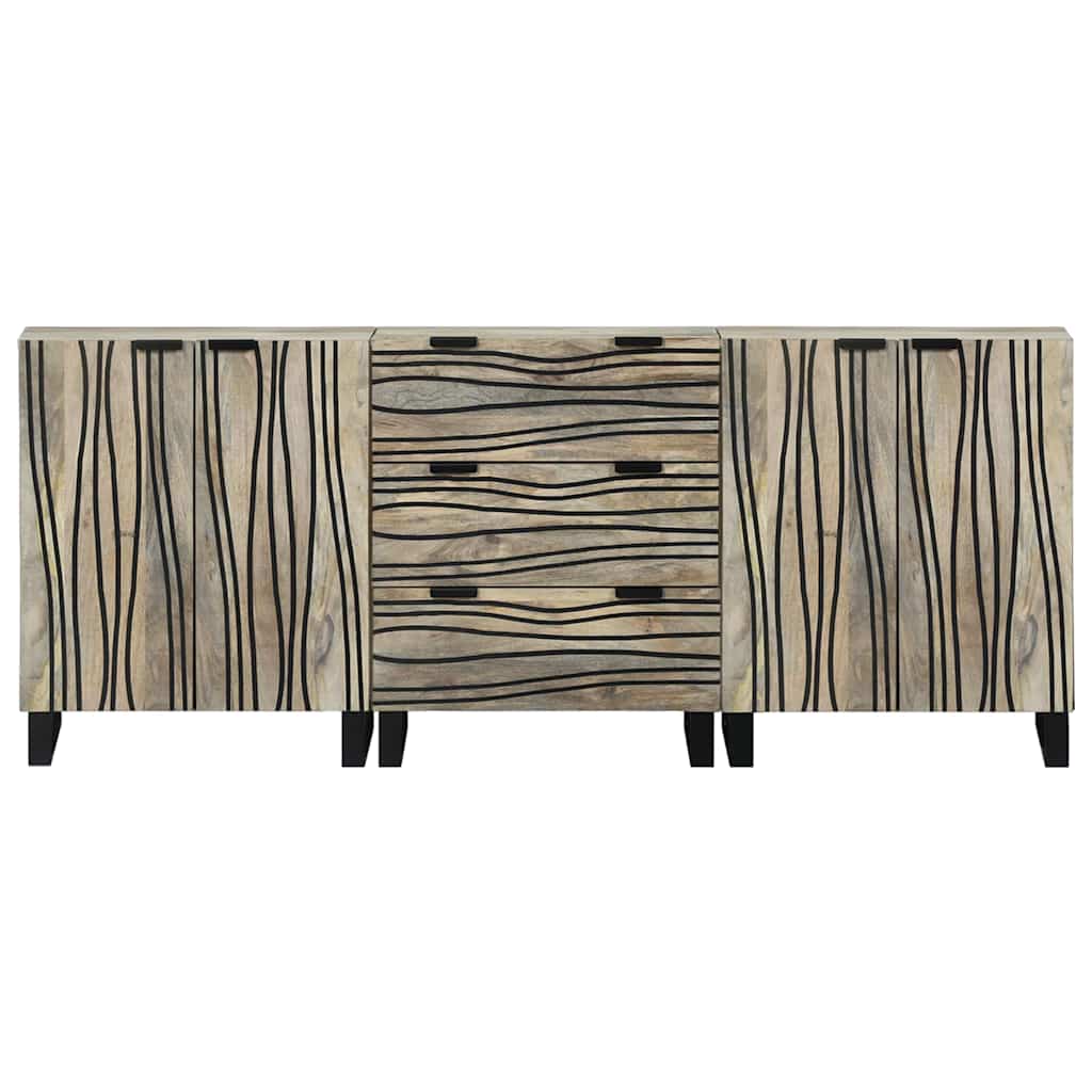 Badeværelsesmøbel Sæt Med Skuffe 3 Pcs Hvid 180 X 33 X 75 Cm - Billede 5