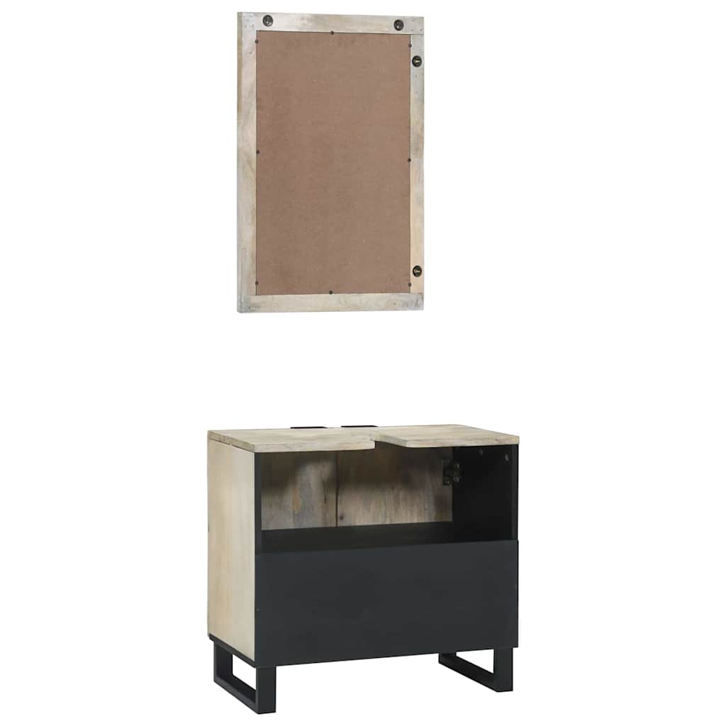Badeværelsesmøbel Sæt Med Hylde 2 Pcs Hvid 62 X 33 X 58 Cm - Billede 6