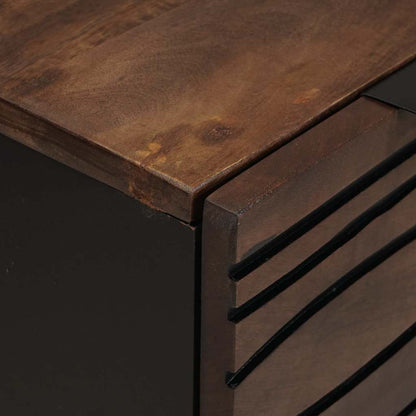 Sideboards 2 Pcs Brun 60 X 33.5 X 75 Cm Massivt Mangotræ - Billede 8