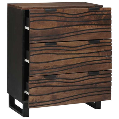 Sideboards 2 Pcs Brun 60 X 33.5 X 75 Cm Massivt Mangotræ - Billede 2
