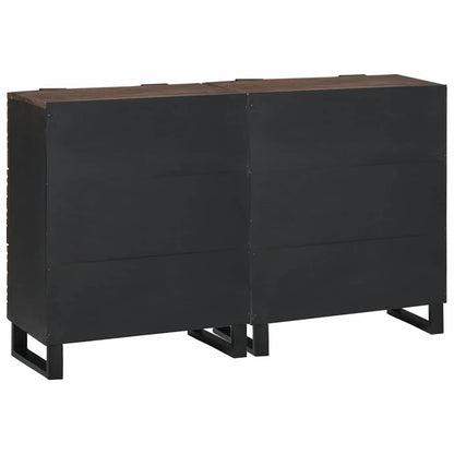 Sideboards 2 Pcs Brun 60 X 33.5 X 75 Cm Massivt Mangotræ - Billede 6
