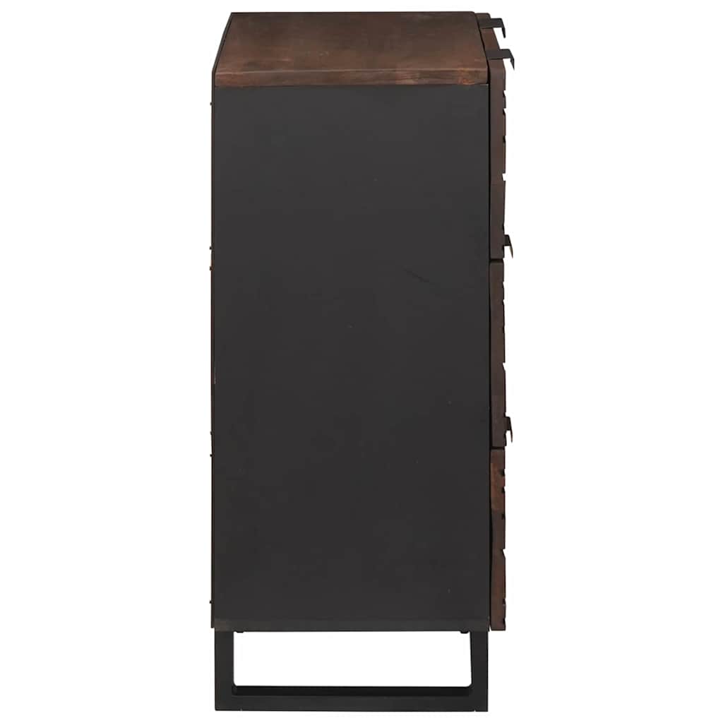 Sideboards 2 Pcs Brun 60 X 33.5 X 75 Cm Massivt Mangotræ - Billede 5