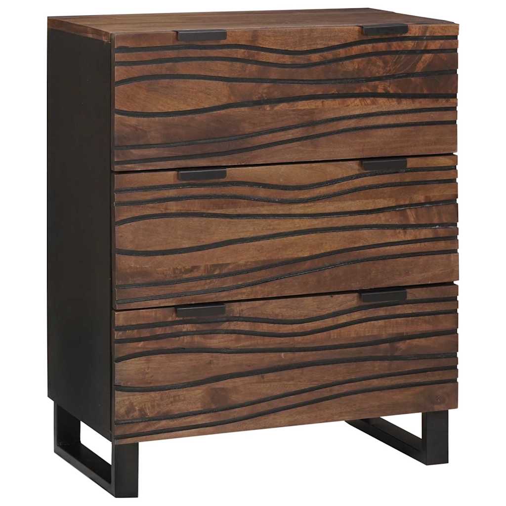 Badeværelsesmøbel Sæt Med Skuffe 3 Pcs Brun 180 X 33 X 75 Cm - Billede 4