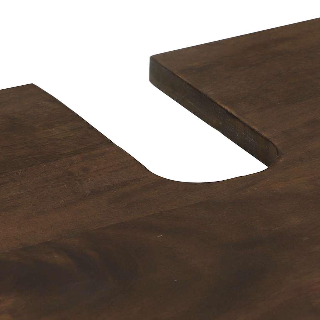 Badeværelsesmøbel Sæt Med Dør 2 Pcs Valnød Brun 62 X 33 X 58 Cm - Billede 9